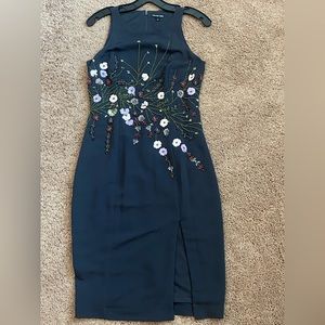 Gianni Bini Grey Beaded Dress